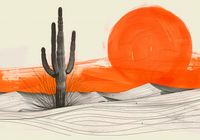 Plakat 66,5x46,5cm Kaktus Saguaro
