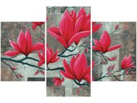 90X60CM OBRAZ FUKSJOWA MAGNOLIA