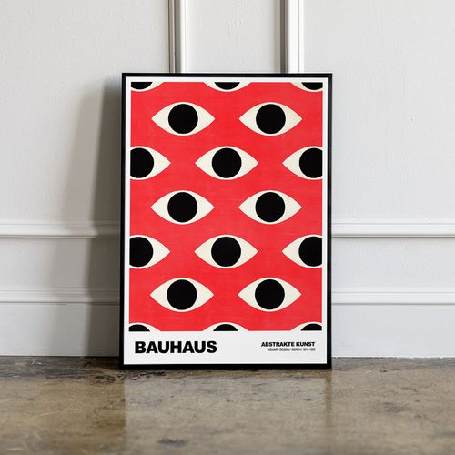 Plakat w ramie bauhaus oczy pattern 21x30 cm w czarnej ramie na Arena.pl