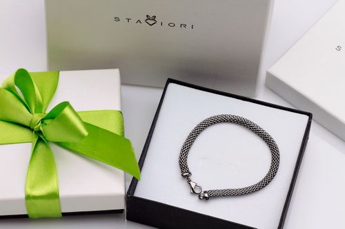 Staviori Bransoleta  Srebro rodowane BDX3700 na Arena.pl