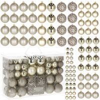 Bombki choinkowe 100 szt. ozdoby świąteczne zestaw złote