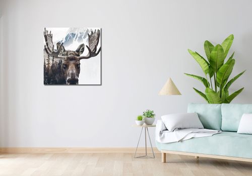 Obraz 70x70cm Łoś Duch Lasu na Arena.pl