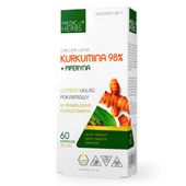 Kurkummina 98% + piperyna 60 kaps MedicaHerbs