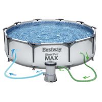 bestway basen stelażowy 6,473l 366x76cm 7w1 pompa + filtr 56416