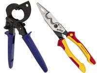 Wiha 45705 Szczypce uniwersalne Industrial 8w1 + nożyce zapadkowe do kabli