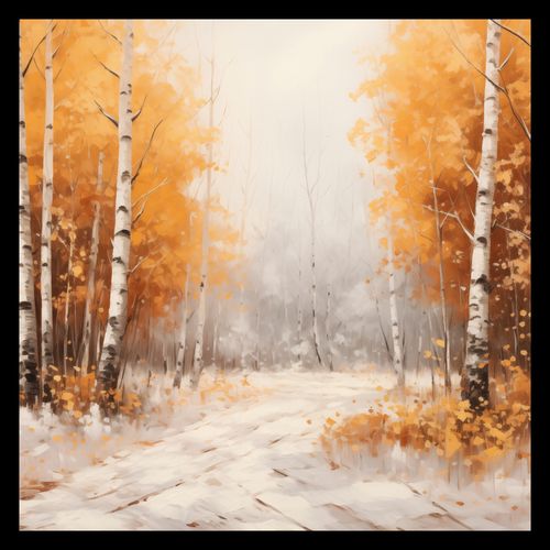 Plakat 40x40cm Jesienne Brzozy na Arena.pl