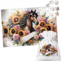 PUZZLE TRADYCYJNE - KOŃ KONIE JAZDA KONNA HOBBY HORSE - 252EL