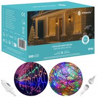 SOPLE KURTYNA LAMPKI 500 LED MULTIKOLOR ZEWNĘTRZNE 22,5m OŚWIETLENIE ŚWIĘTA