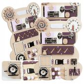 DUŻA TABLICA MIŚ SENSORYCZNA BEAR BOARD MANIPULACYJNA MONTESSORI