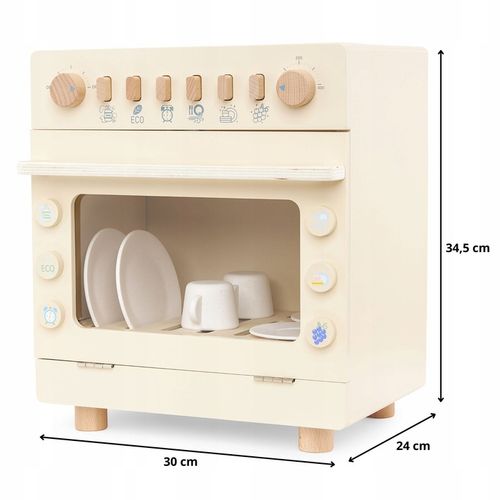 Zmywarka Dla Dzieci Drewniania z Akcesoriami Naczynia Talerze Bezpieczna na Arena.pl