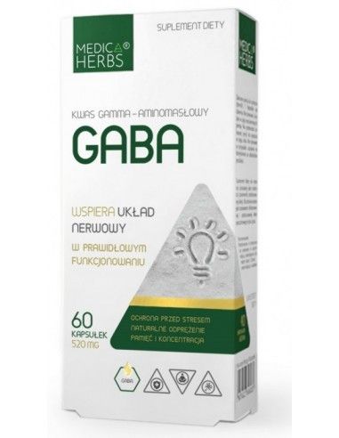 MEDICA HERBS Gaba 520mg, 60 kaps. zdjęcie 1