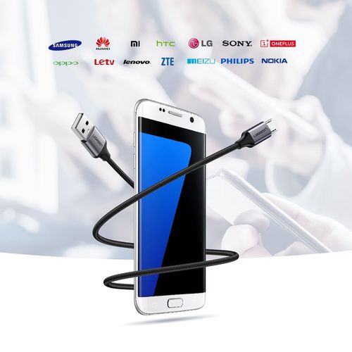 Kabel przewód USB - micro USB 1m szary na Arena.pl