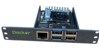 Mini Lab Rax 5 Uchwyt 1U do Raspberry Pi 5 szara napis szary