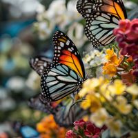 Plakat 50x50cm Motyle Na Łące