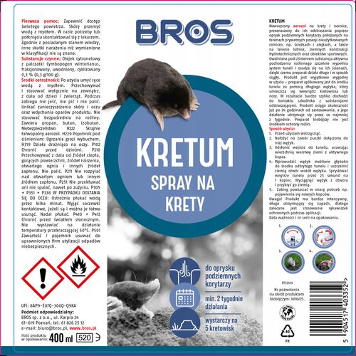 bros - kretum 400ml - spray na krety na Arena.pl