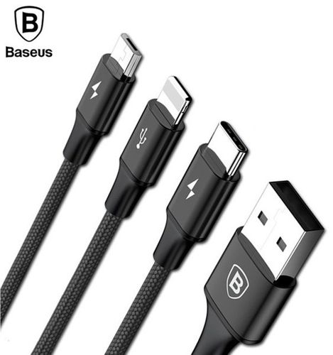 Kabel USB Baseus Rapid 3w1 USB Typ-C / Lightning / Micro 1,2m - czarny na Arena.pl