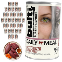 BULTI Daily Meal Sterilized mokra karma dla kota Wołowina Kurczak 36x400g