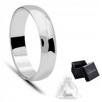 Obrączka Męska srebrna pr. 925 Polerowany Pierścionek szer. 5 mm | r. 22