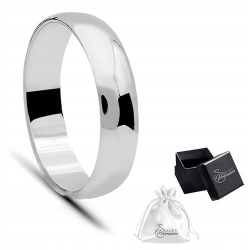 Obrączka Męska srebrna pr. 925 Polerowany Pierścionek szer. 5 mm | r. 22 na Arena.pl