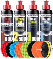 Menzerna Zestaw Polerski Do Polerowania Lakieru Samochodu Auta Pady + Pasty