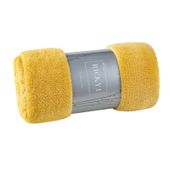 Koc flano RICKY 130X170 musztardowy