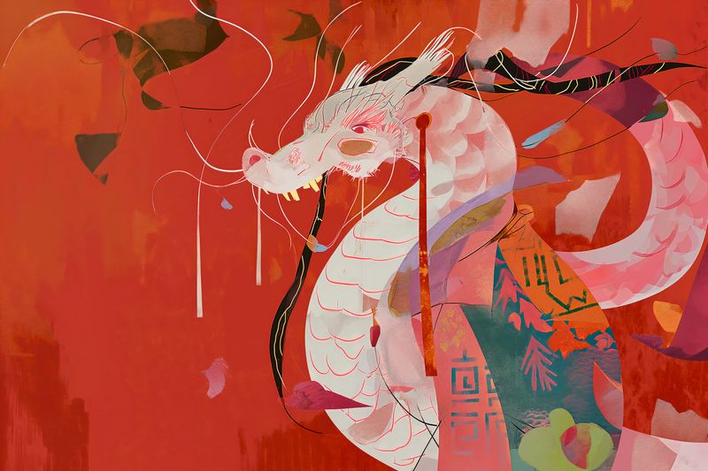 Plakat 45x30cm Orientacyjny Smok zdjęcie 1