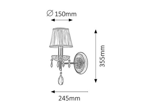 Lampa ścienna Claudia na Arena.pl