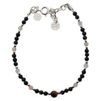 Bransoletka mix - Turmalin, cytryn, kwarc różowy i srebro