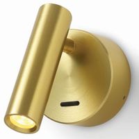 Kinkiet punktowy Kent 633001305 Elkim LED 3W 6000K włącznik metalowy złoty