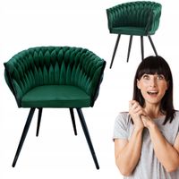 Fotel wolnostojący Tilo zielony krzesło z podłokietnikami Family Meble