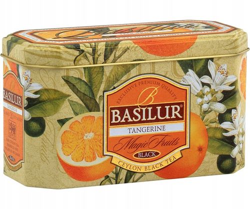 Basilur TANGERINE czarna herbata MANDARYNKA torebki PUSZKA - 20 x 2 g na Arena.pl
