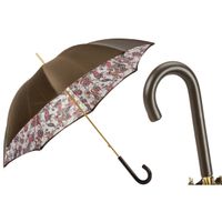 Luksusowy Parasol Pasotti Paisley Brązowy Skóra Handmade Włochy