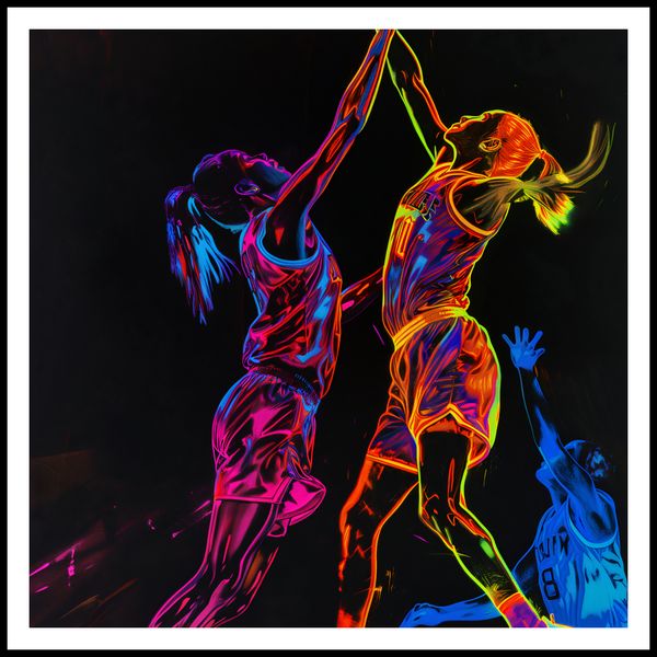 Plakat 80x80cm Mecz W Kosza zdjęcie 3