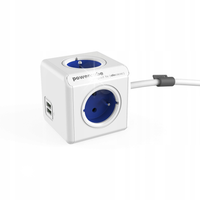 Listwa zasilająca allocacoc Power-Cube KOSTKA 4-GNIAZDA kabel 1,5m 2xUSB