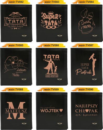 Portfel męski skórzany czarny GRAWEROWANY prezent dla kierowcy twój napis na Arena.pl