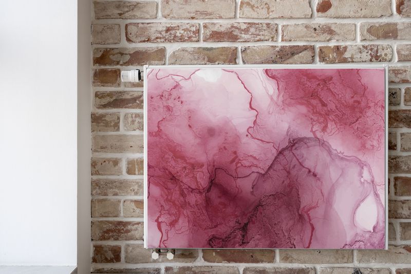 MATA Magnetyczna Do Kaloryfera Akwarela Różowa Abstrakcja 110cm x 60cm zdjęcie 6