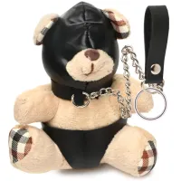 xr brands keychain misiu w kapturze, skora pu, jasnobrzoskwiniowy 4,2"