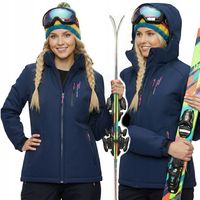 KURTKA ZIMOWA NARCIARSKA DAMSKA NA STOK CIEPŁA Z KAPTUREM XL