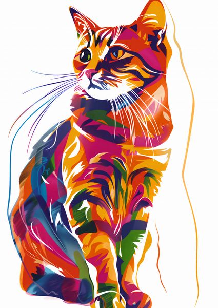 Plakat 29,7x42cm Nasycony Kot zdjęcie 1