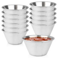 Miseczki na sos dipówka stalowa 7 cm, 90 ml 12 szt.