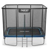 Trampolina ogrodowa prostokątna 10x7ft/305x213cm z siatką zewnętrzną i drabinką Neo-Sport