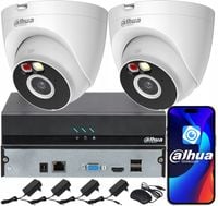 Zestaw Monitoringu DAHUA Na 2 Kamery 4MPx T4A-PV Smart Dual Light Audio
