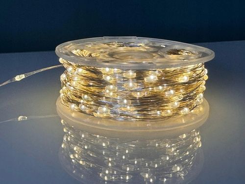 Lampki Choinkowe 500 LED Mikro Drucik 50m Ciepły Biały IP44 Pilot na Arena.pl