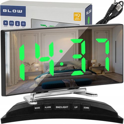 ZEGAR CYFROWY ZEGAREK ELEKTRONICZNY STOJĄCY TERMOMETR GODZINA BUDZIK LCD na Arena.pl