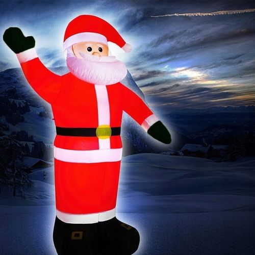 MIKOŁAJ DMUCHANY POMPOWANY ŚWIECĄCY OZDOBA 250cm na Arena.pl