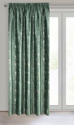 Zasłona gotowa na taśmie VILMA 140x270 Eurofirany ciemnozielony na Arena.pl