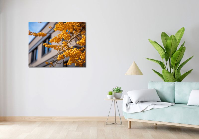 Obraz 90x70cm Złote Jagody zdjęcie 2