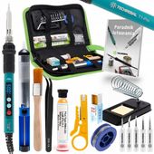 Lutownica DUŻY ZESTAW LUTOWNICZY 16w1 Techrebal 80W CYNA TOPNIK PĘSETA