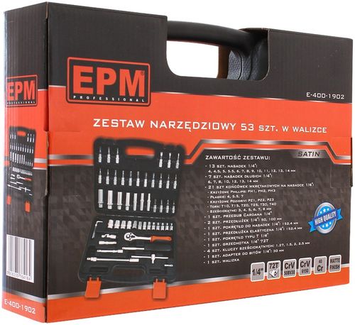 zestaw narzedziowy 1/4'' 52 sztuki - e-400-1902 na Arena.pl