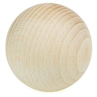 Drewniane korale kulki 50mm SUROWE BEZ OTWORU 1szt.